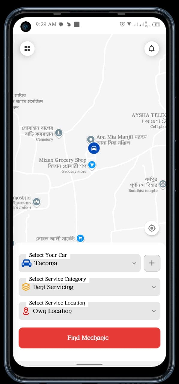Car Owner App Map View